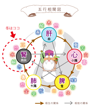 五行図でみる冬