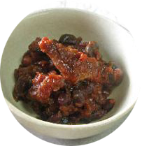 黒豆とチキンのトマト煮