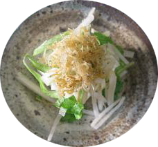 セロリと大根とじゃこの豆腐サラダ